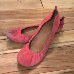 J. Crew women’s pink suede flats
